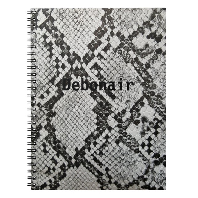 Debonair Snakeskin Print Notebook (Front)