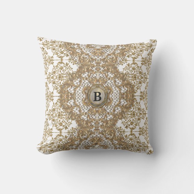 Deborah Monogramme Oreiller Victorien (Recto)