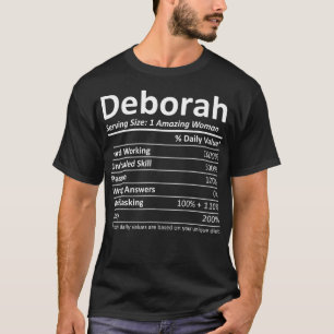DEBORAH Nutrition Personalized Name Funny Gift T-Shirt