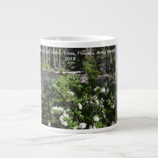 Deborah Walton Yosemite: Half Dome, Trees, Flowers Large Coffee Mug