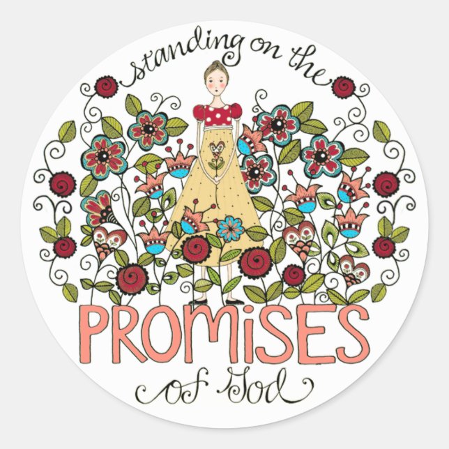 Debout sur les Stickers Promesses de Dieu (Devant)