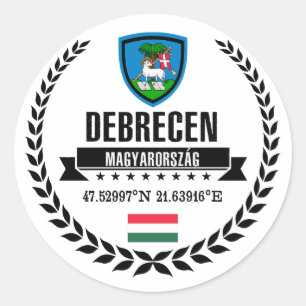 Debrecen Classic Round Sticker