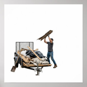 Debris Loading Action Graphic Poster