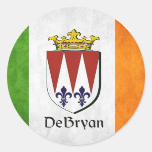 DeBryan Irish Flag Classic Round Sticker