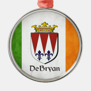 DeBryan Irish Flag Metal Ornament