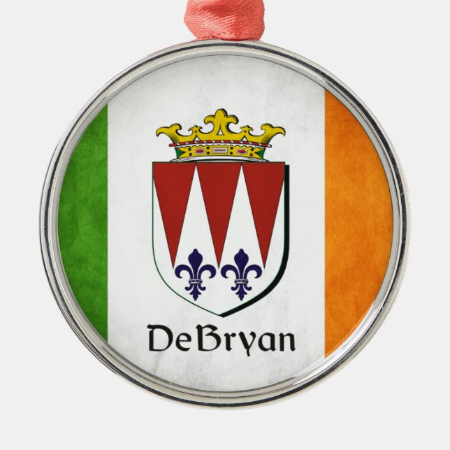 DeBryan Irish Flag Metal Ornament (Front)