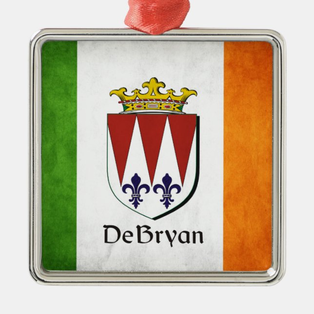 DeBryan Irish Flag Metal Ornament (Front)