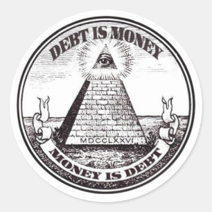 debt is Money Classic Round Sticker
