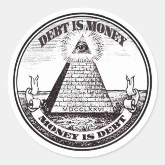 debt is Money Classic Round Sticker