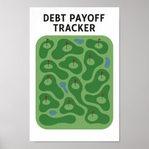 Debt Payoff Golf Course Tracker  Poster