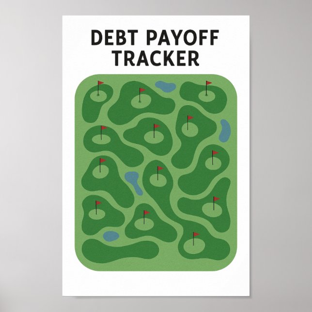 Debt Payoff Golf Course Tracker  Poster (Front)