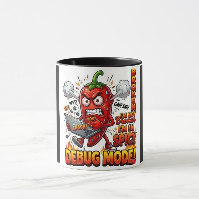 Debug Mode Funny Coffee Mug | Programmer Gift Mug  (Center)