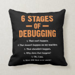 Debugging Coder Bug Coding Computer Programmer Throw Pillow<br><div class="desc">A funny Gift for programmer,  gamer,  computer scientist,  software developer,  IT admin,  nerd and pc geek. Perfect surprise for a laughter with friends,  family and colleagues at school or work.</div>