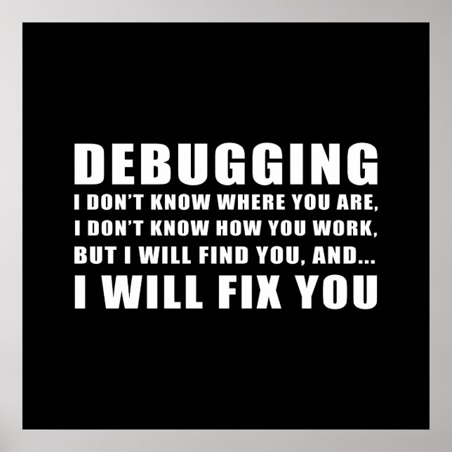 Debugging Poster (Front)