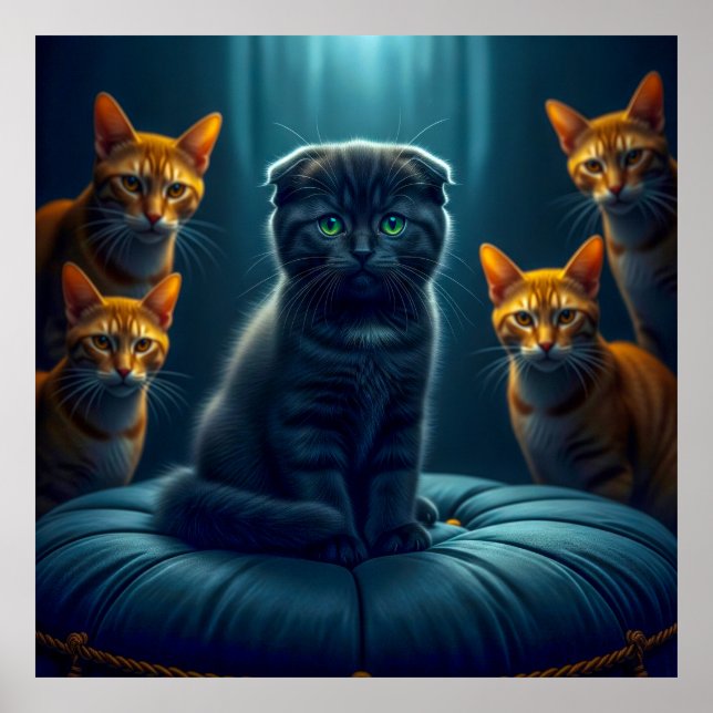 Debunking the Myth: Black Cats Bring Good Luck! Poster (Front)