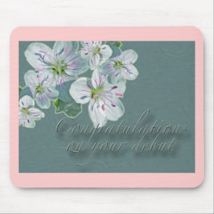 Debut Congratulations Spring Beauty Wildflower Mouse Pad