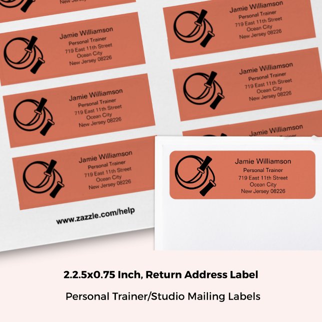 Débutant Fitness Ignorer la corde Adresse de retou (2.25x0.75 Inch, Beginner Fitness Skipping Rope Return Address Label)