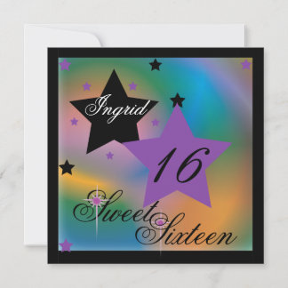 Debutant Star Sweet Sixteen-Cust. Invitation