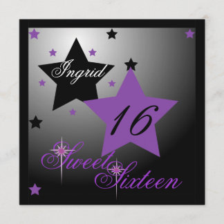 Debutant Star Sweet Sixteen-Cust. Invitation