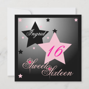 Debutant Star Sweet Sixteen-Cust. Invitation