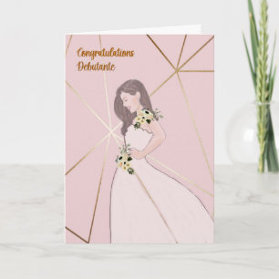 Debutante Congratulations Light Pink Card