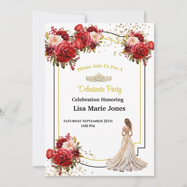 Debutante Party Invitation (Front)