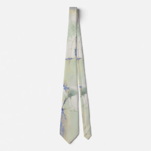 Decadence Watercolor In Pale Green And Blue Tie