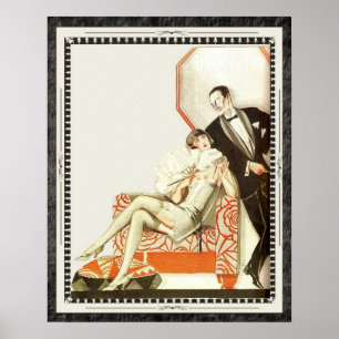 Décadent années 1920 Art Déco Avant Garde Couple