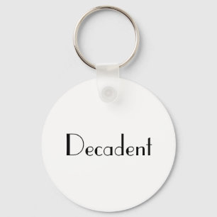 Decadent Art Deco Typography Keychain