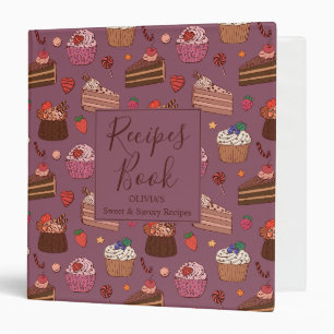 Decadent Cake Slices & Sweet Bakery Pattern Binder