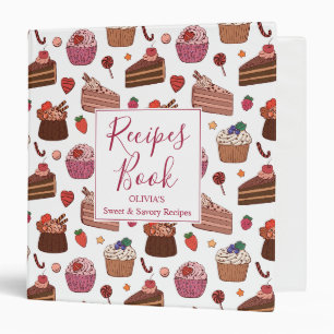Decadent Cake Slices & Sweet Bakery Pattern Binder