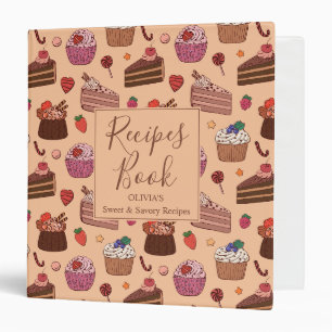 Decadent Cake Slices & Sweet Bakery Pattern Binder