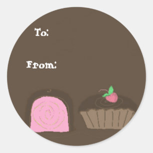 Decadent Chocolates Classic Round Sticker