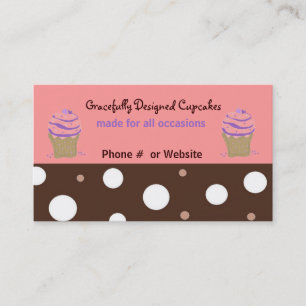 Decadent Cupcakes Business Card