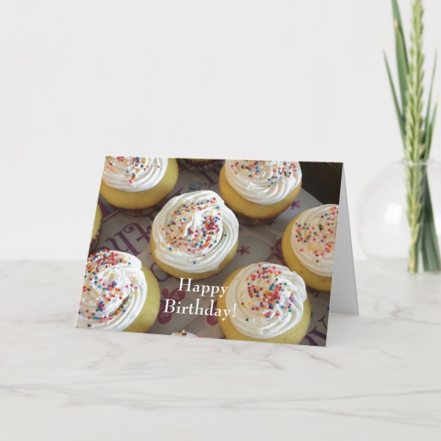 Decadent Cupcakes For Your Birthday Card (Front)