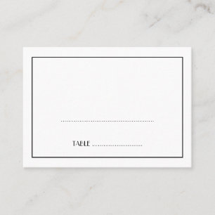 Decadent Deco elegant black wedding place card