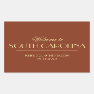 Decadent Deco elegant chic red welcome wedding Sticker