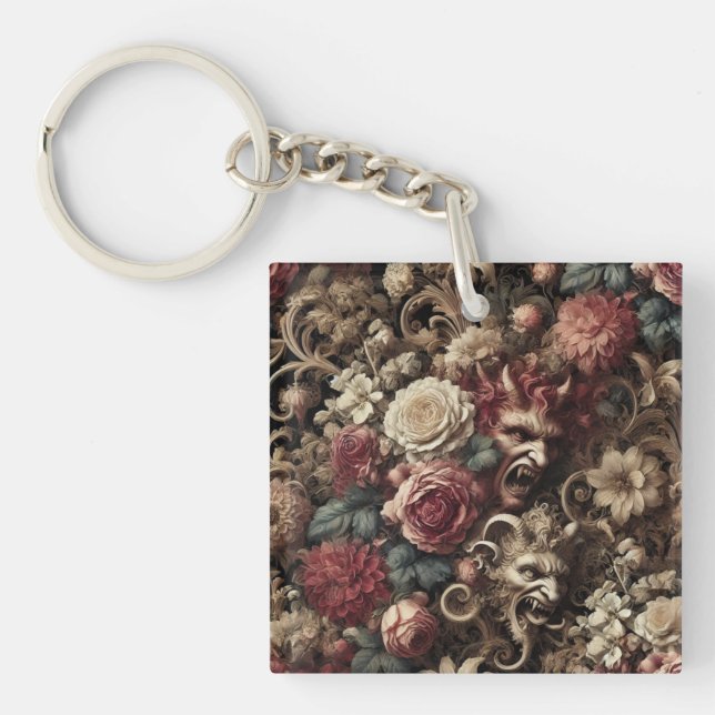 Decadent Devilry – Gothic Baroque Keychain (Front)