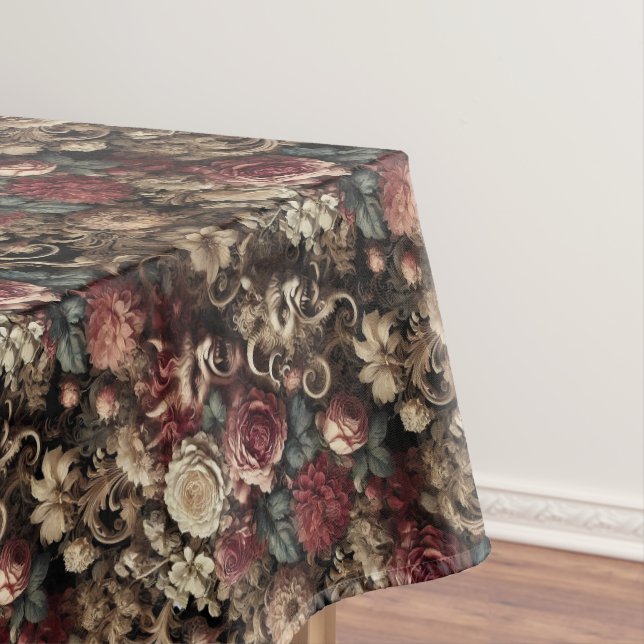 Decadent Devilry – Gothic Medium Pattern Tablecloth (In Situ)