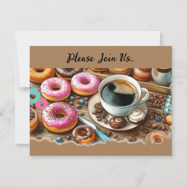 Decadent Doughnuts and Coffee Announcement (Front)