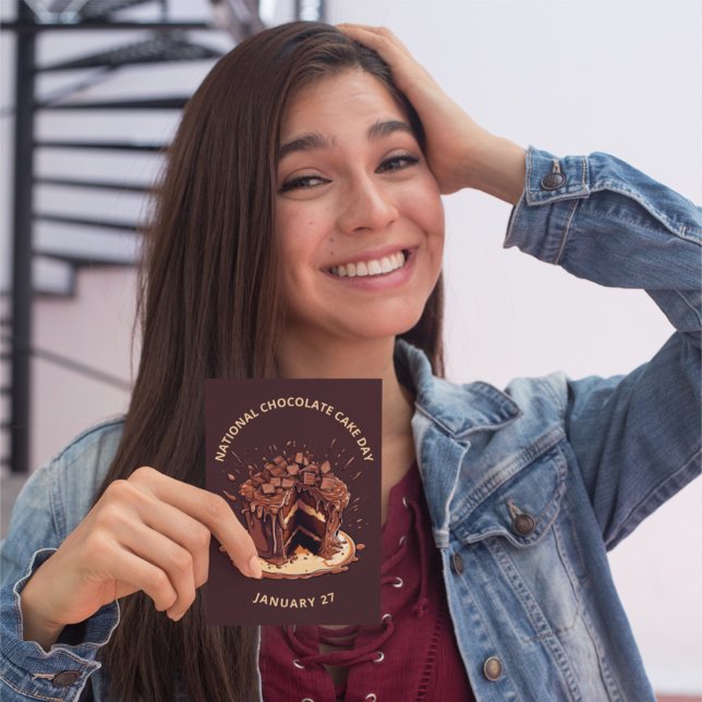 Decadent National Chocolate Cake Day  Postcard (Creator Uploaded)