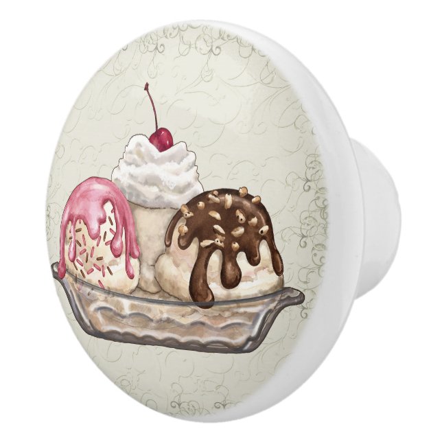Decadent Neopolitan Ice Cream Sundae  Drawer Pulls (Right)