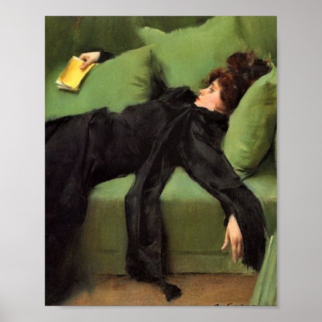  Decadent Young Woman After The Dance  Ceramic Til Poster (Front)