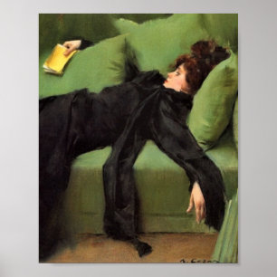 Decadent Young Woman After The Dance Ceramic Til Poster