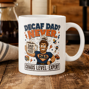 Decaf Dad Chaos Level Expert Mug Father's Day Gift