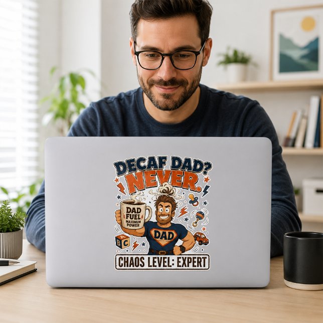 Decaf Dad Never Chaos Level Expert Funny Dad  (Creator Uploaded)