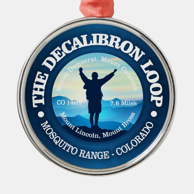 Decalibron Loop (hiking) Metal Ornament (Front)