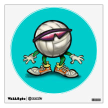 Décalque de mur d'étoile de volleyball