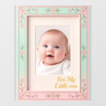 Cadre photo Pastel Floral Rose Menthe