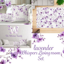 Décale murale de monogramme floral personnalisée -
